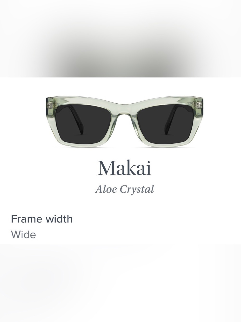 Warby Parker Makai Sunglasses in Aloe Crystal